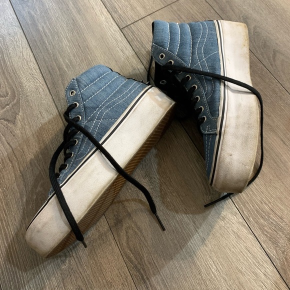 PUNK ROCK Denim VANS with spike rivets - Picture 4 of 8